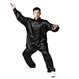 Andux SS-TJF01 - Uniforme de tai chi, kung fu traditionnel, unisexe, couleur : noir