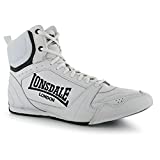 Lonsdale Bottes de boxe lacées pour hommes Chaussures de sport Blanc (noir et blanc), 44 EU
