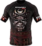 SMMASH Samurai Rashguard Chemise de compression à manches courtes pour hommes pour MMA, Krav Maga, BJJ, ...