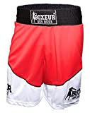 BOXEUR DES RUES Fight Activewear, Short de boxe homme, Rouge, XL