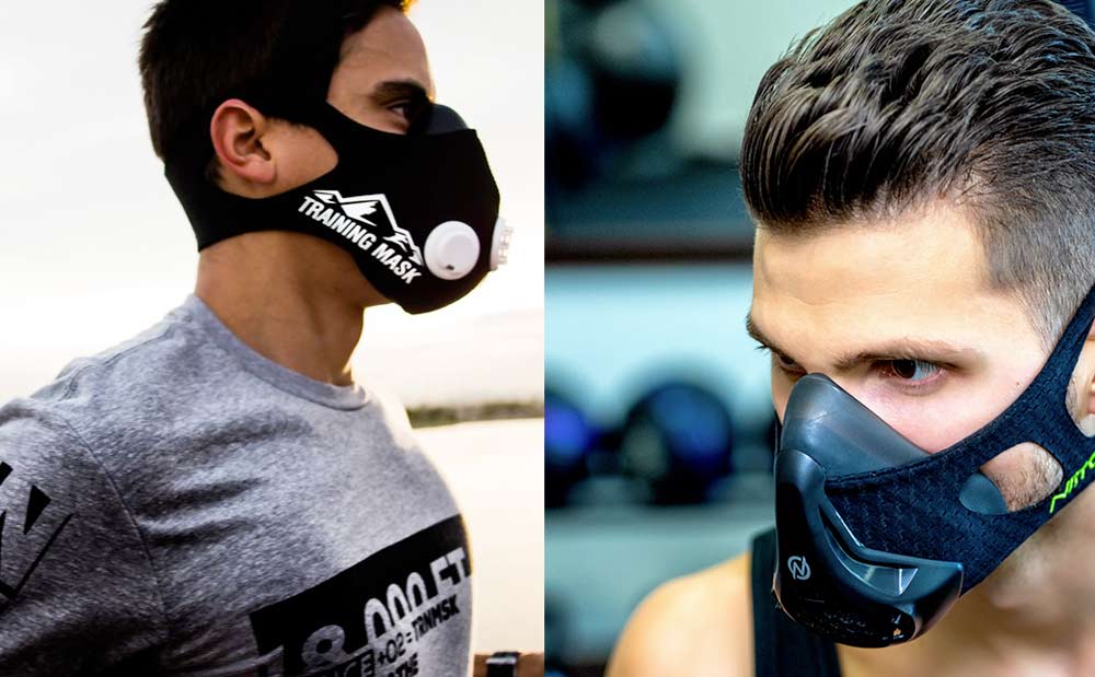 Masque d'oxygène d'entraînement AOCKS pour masque de course et de  respiration, masque cardio, masque de formation officiel utilisé par le cas  de